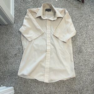 Vintage Challenger Casual Beige Button Down Shirt
